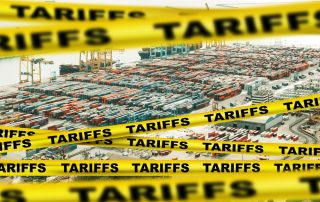 Economic Tariffs Concept. America Tariffs on the EU