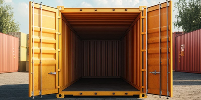 empty logistics shipping container