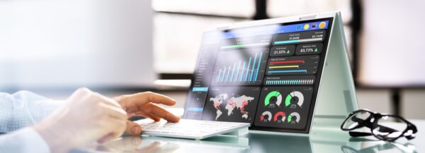 Digital Data Technology. KPI Business Dashboard Technology