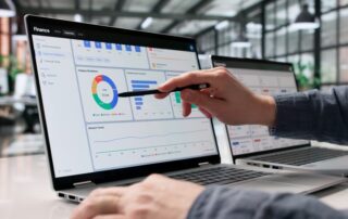 Financial Analyst Reviewing Corporate Cash Flow And Expense Data