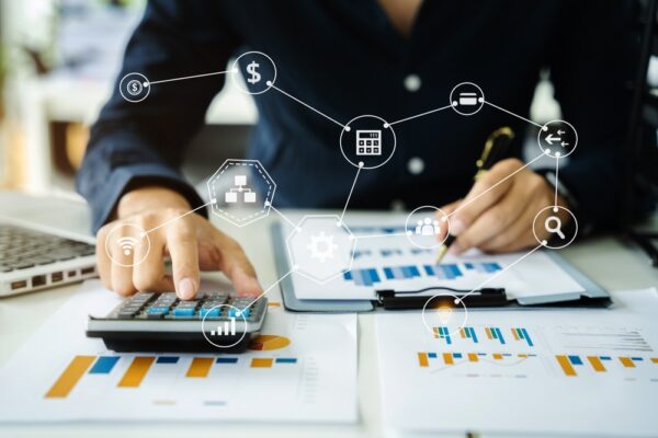 Businessman Calculates Financials