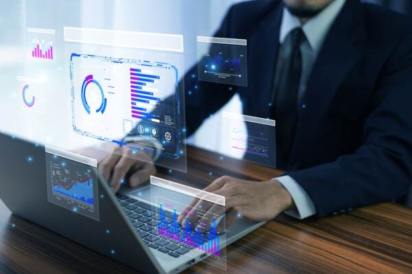 AI Logistic Dashboard Showing Real-time Supply Chain Data